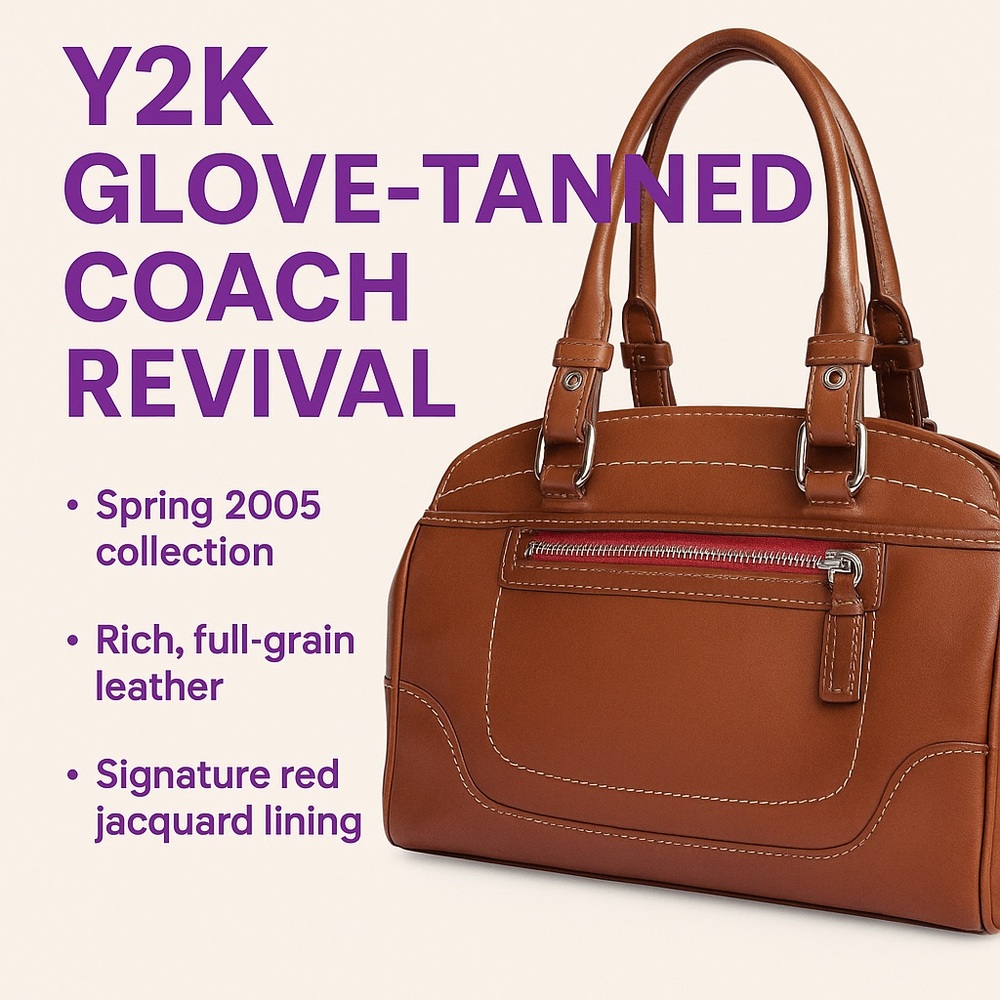 COACH Y2K Beautiful Leather Satchel.